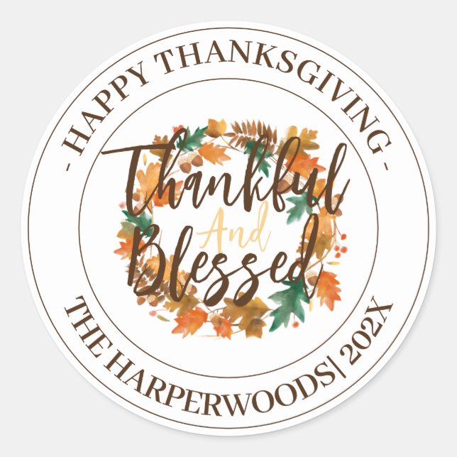 Einfache, moderne Familie des Glücks Runder Aufkleber (Vorderseite)