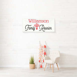 Einfache moderne Familienbaum-Wiedersehen Banner