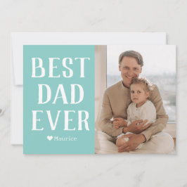 Einfache moderne Familienzüchter Tagesname Foto Feiertagskarte