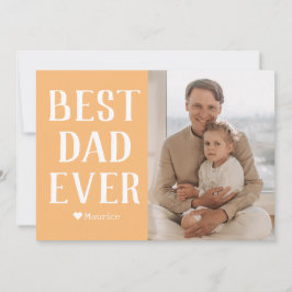 Einfache moderne Familienzüchter Tagesname Foto Feiertagskarte