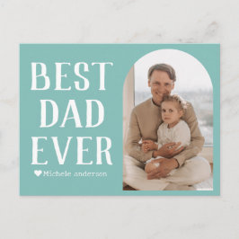 Einfache moderne Familienzüchter Tagesname Foto Feiertagspostkarte