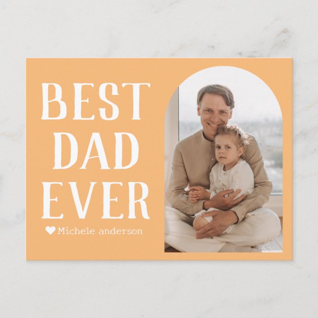 Einfache moderne Familienzüchter Tagesname Foto Feiertagspostkarte (Vorderseite)