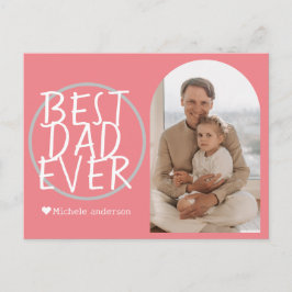 Einfache moderne Familienzüchter Tagesname Foto Feiertagspostkarte