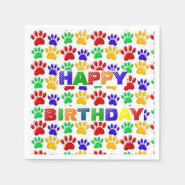 Einfache, moderne, farbenfrohe Geburtstagsparty vo Serviette