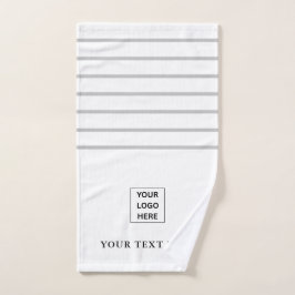 Einfache, moderne Firmenlogo und Text Handtuch