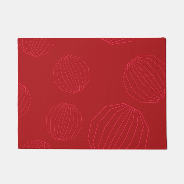 Einfache, moderne, fließende Weihnachtsschmuck Fußmatte (Vorderseite)