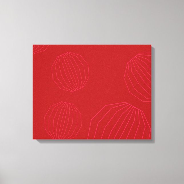 Einfache, moderne, fließende Weihnachtsschmuck Leinwanddruck (Vorderseite)