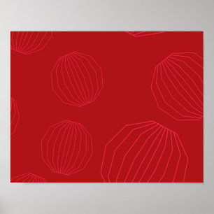 Einfache, moderne, fließende Weihnachtsschmuck Poster