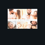 Einfache moderne Foto-Collage Leinwanddruck<br><div class="desc">Erschaffen Sie eine herzliche Anzeige von Erinnerungen aus der Familie mit dieser einfachen, modernen Foto Collage Custom Wrapped Leinwand. Dieses geräumige und moderne Design, in dem Sie Ihre Fotos aus der Familie vorstellen, fügt jedem Zimmer eine persönliche Touch hinzu. Das Collage Layout erlaubt es Ihnen, mehrere hochgeschätzte Momente zu markieren...</div>