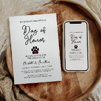 Einfache moderne Foto Dog Lover Pet Wedding