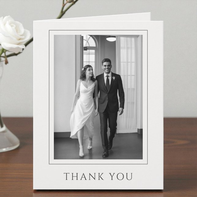 Einfache moderne Foto-Hochzeit Danke (Von Creator hochgeladen)