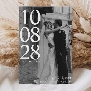 Einfache moderne Foto-Hochzeit Save The Date