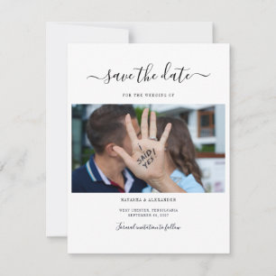 Einfache moderne Foto-Skripte Save the Date
