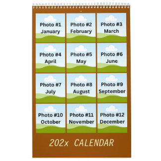 Einfache moderne FotoCollage Minimalistisch Custom Kalender