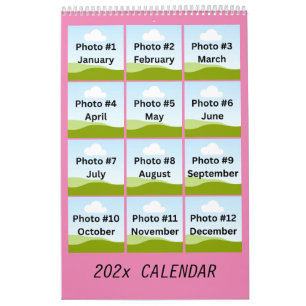 Einfache, moderne FotoCollage Minimalistisch kunde Kalender