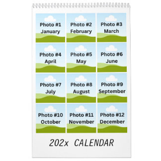 Einfache, moderne FotoCollage Minimalistisch kunde Kalender