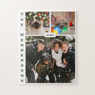 Einfache moderne Fotocollage mit weißem Hintergrun Puzzle