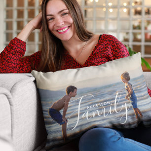Einfache, moderne Fotomodelle - eigener Familienna Lendenkissen