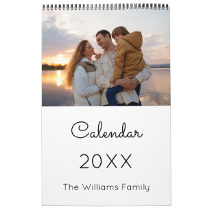 Einfache moderne Fotos Kalender