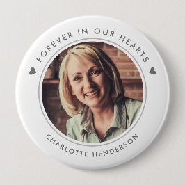 Einfache Moderne für immer in unserem Herz-Foto Button