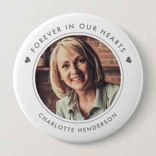 Einfache Moderne für immer in unserem Herz-Foto Button