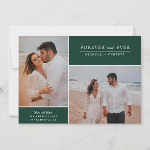 Einfache Moderne für immer und immer zwei Fotos Save The Date