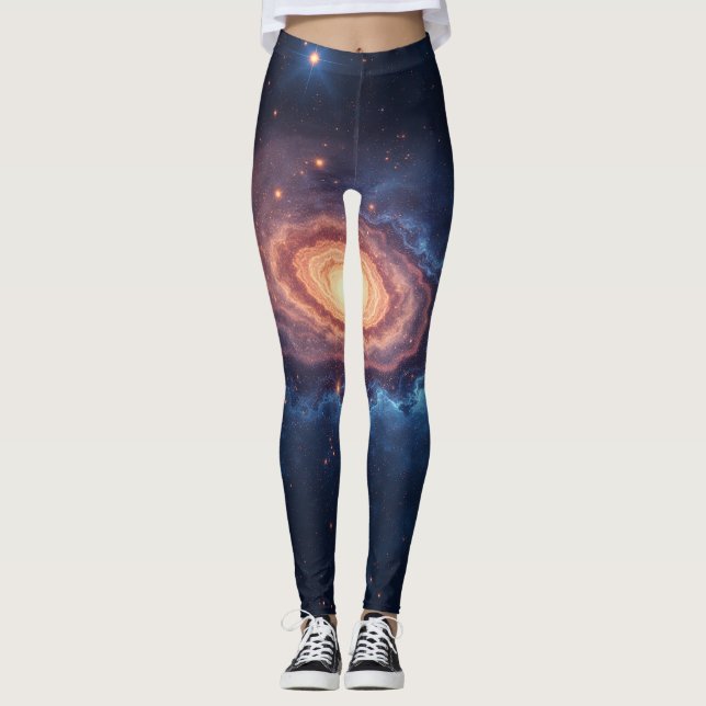 Einfache Moderne: Galaxy Space Rock Coole Leggings (Vorderseite)