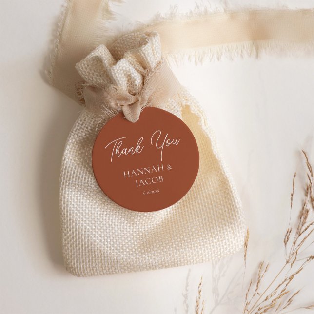 Einfache moderne Gastgeschenk Hochzeit Geschenkanhänger (Von Creator hochgeladen)