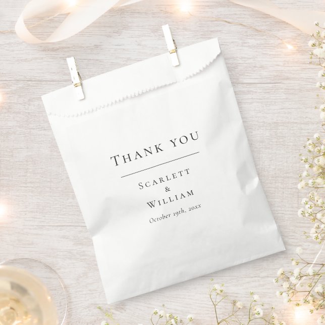 Einfache moderne Gastgeschenk Hochzeit Geschenktütchen (Ausgeschnitten)