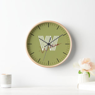 Einfache, moderne Geburtstagsgürtel mit Monogramm  Uhr