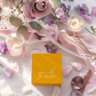 Einfache, moderne, gelbe Hochzeit speziell für Sie Geschenkschachtel