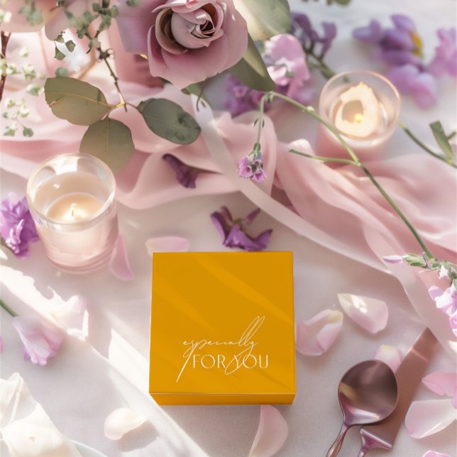 Einfache, moderne, gelbe Hochzeit speziell für Sie Geschenkschachtel (Simple Modern Yellow Wedding Especially For You Favor Boxes)