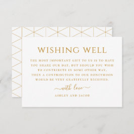 Einfache, moderne geometrische Hochzeit wünschensw Begleitkarte