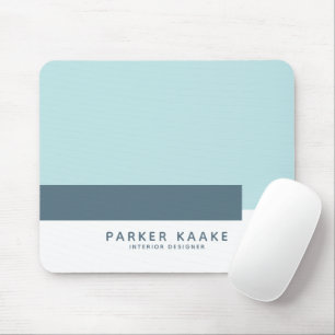 Einfache moderne geometrische Pastellfarbe Blau Mousepad