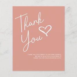 Einfache moderne Girl Baby Dusche Vielen Dank