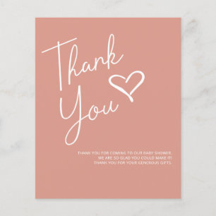 Einfache moderne Girl Baby Dusche Vielen Dank