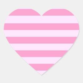 Einfache moderne Girl-Pink-Streifenmuster Herz-Aufkleber