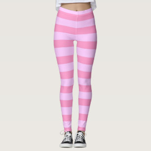 Einfache moderne Girl-Pink-Streifenmuster Leggings