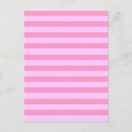 Einfache moderne Girl-Pink-Streifenmuster Postkarte