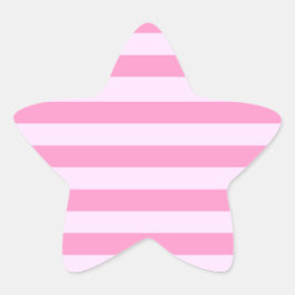 Einfache moderne Girl-Pink-Streifenmuster Stern-Aufkleber