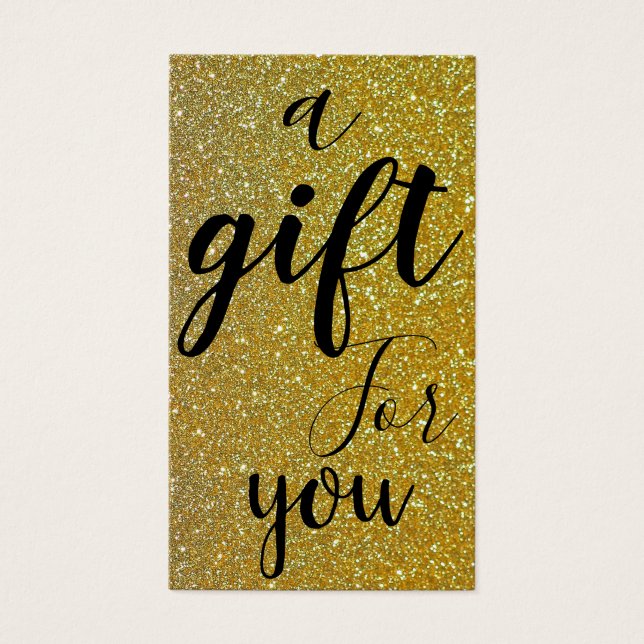 Einfache & moderne Gold Glitzer Business-Geschenke (Vorderseite)