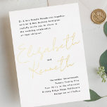 Einfache moderne Gold Individuellen Namen Black We Folieneinladung<br><div class="desc">Die Simple Modern Individuellen Namens Wedding Suite ist die perfekte Wahl für Paare, die eine elegante und personalisierte Touch in ihrem Hochzeitsgeschäft suchen. Diese exquisite Suite spiegelt Ihren einzigartigen Stil wider und feiert den fröhlichen Anlass Ihres Hochzeitstages. Die Hochzeitseinladung und die Suite verfügen über eine klassische Farbpalette in Weiß und...</div>