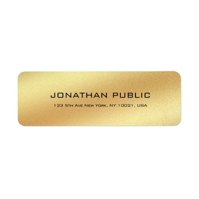Einfache moderne Gold-Look Eleganter Schlichter Ch (Vorne)