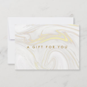 Einfache moderne goldene Marmor-Geschenkbescheinig