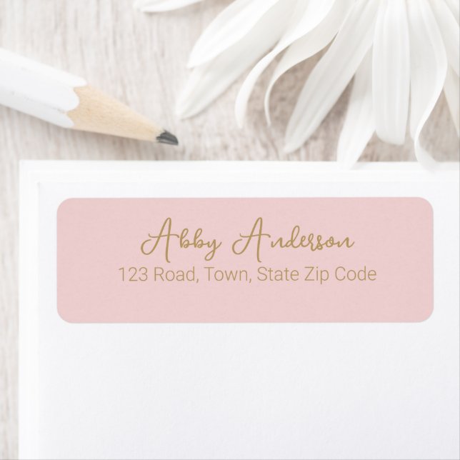 Einfache moderne Goldene Schrift | Pink (Insitu)