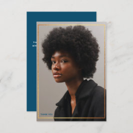 Einfache moderne Goldgrenze Abschluss Vielen Dank Einladung