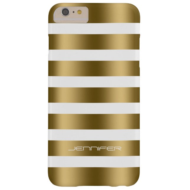 Einfache, moderne Goldstreifen im weißen Hintergru Case-Mate iPhone Hülle (Rückseite)