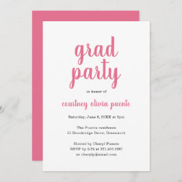 Einfache moderne Graduierungspartei Einladung