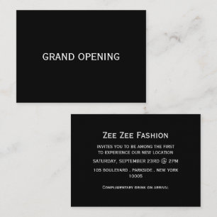 Einfache & moderne Grand Opening-Karte Visitenkarte