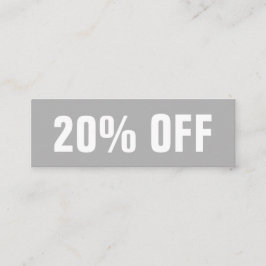 Einfache moderne, grau-minimalistische Diskothek Mini Visitenkarte